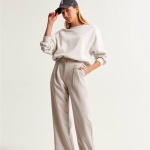 Women’s A&F Sloane Pant, Wide Leg in Light Taupe 6S
